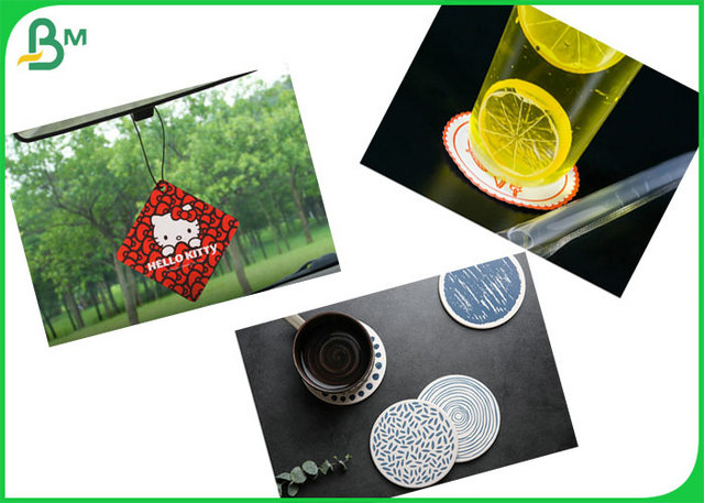 white coaster board 1.4mm 100% Virgin Pulp White Coaster Board For Making Car Air Fresher Or Coaster