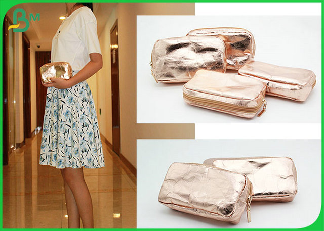 100% Recyclable Gold Color Washable Kraft Fabric For Making Women Wallet 100% Recyclable Gold Color Washable Kraft Fabric For Making Women Wallet