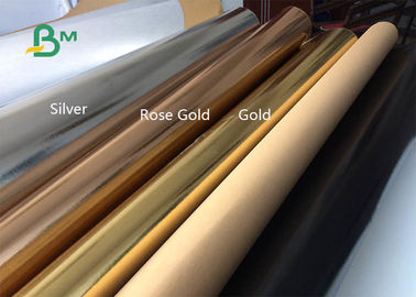 Surface Silver , Gold Rose , Gold Glitter Washable Kraft Paper Fabric For Gift