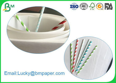 100% Wood Pulp 60gsm 120gsm Food Grade Straw Paper Roll With 14mm 15mm Width