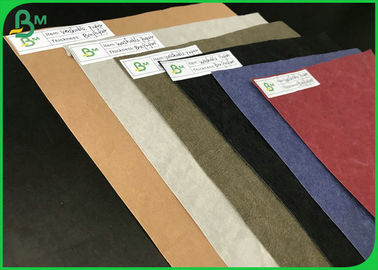 Tear Resistant Eco - Friendly 0.3mm 0.55mm Colorful Washable Kraft Paper For DIY Bags