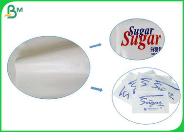 Moisture Proof 40gsm + 10gsm PE One Side Coated White Food Grade Paper Roll For Sugar Packets