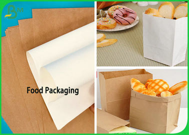 30G 40G Virgin Pulp White &amp; Natural Kraft Paper Roll With 640mm 790mm Width