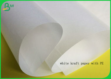 Food Grade PE Coated White Kraft Paper For Packing Bread Or Hot Fast Food