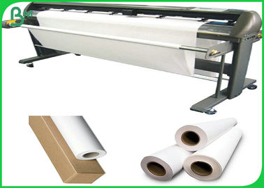Good Strength 80gsm White Inkjet Plotter Paper Roll For Garment Cutting System