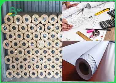 Size 297mm × 50m 80gsm Strong Pull And Stable Quality Plotter Paper In Roll