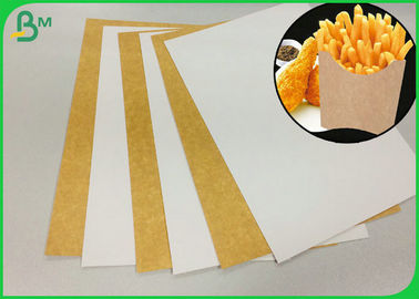 One Side Coated 250g 325g White Back Kraft Paper For Making French Fries Box