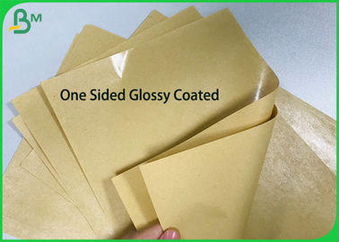 One sided PE Poly Coated 250gsm 270gsm 300gsm Kraft Paper Board for Food Paper Plates