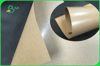 Anti - Oil White &amp; Brown 36'' Coated PE Craft Paper For Food Packing FSC FDA