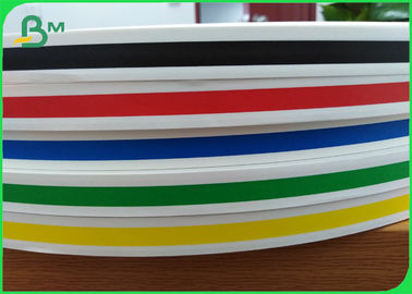Colored Striped Drinking straws Paper Raw Material Rolls 60gsm