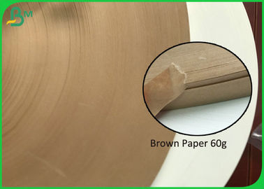 Brown Paper 60G Straw Coloured Paper Roll 15MM 27MM Kraft Paper For Paper Straw