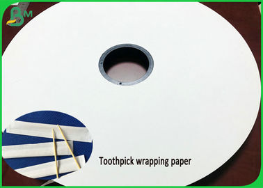 Biodegradable 28gsm White Color Toothpick Wrapping Kraft Paper Roll 32mm Width