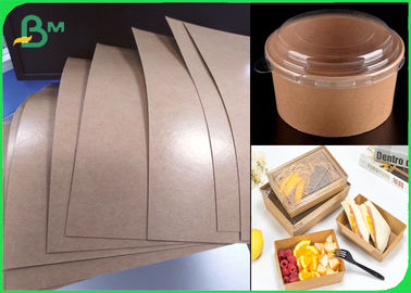 Food Trays Base Paper Barrier Coatings Kraft Paper Poly Coated 250g + 18gsm