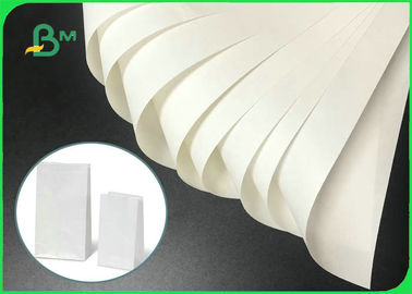 Hard Strength 80gsm - 120gsm 610 * 860mm White Kraft Paper In Roll For Bags