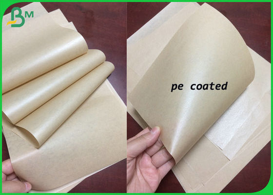 100% Safe And Degradable Brown Kraft Paper With PE Coated For Paper Bags