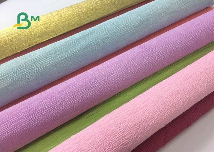 Colored Double Sided Crepe Paper Roll 52cm X 250cm For Decorations