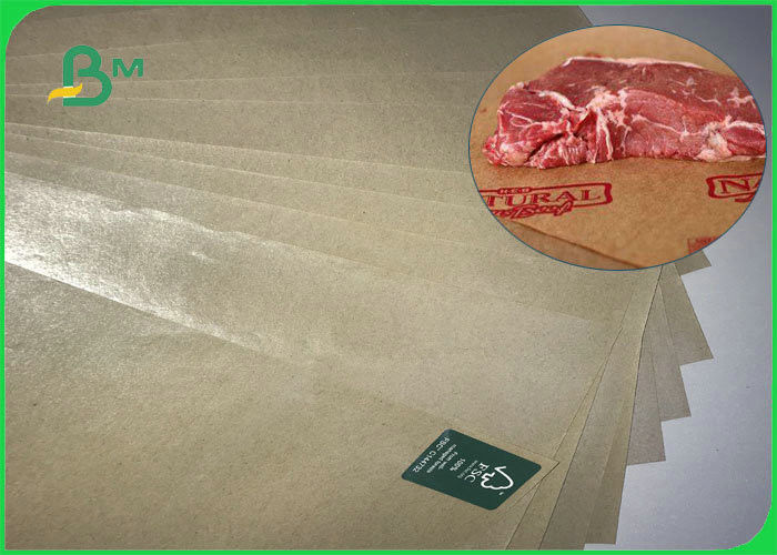 FDA Approved 60gsm 70gsm Brown Coated Butcher Paper Roll For Wrapping Meat