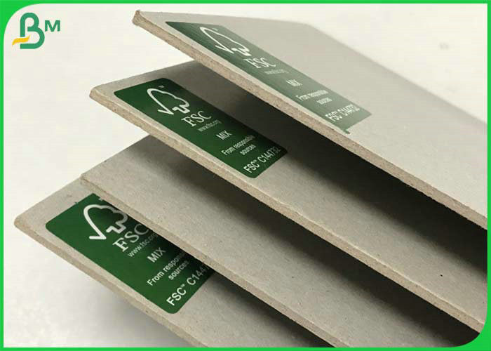 Recyclable Large Format 2.2mm Rigid Grey Laminated Cardboard Sheet 95 * 130CM