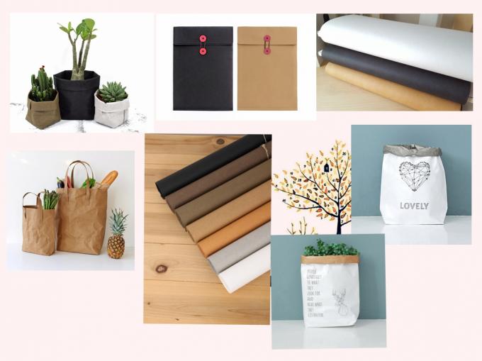 DIY Natural Colorful Washable Kraft Paper Fabric With Silk Printing