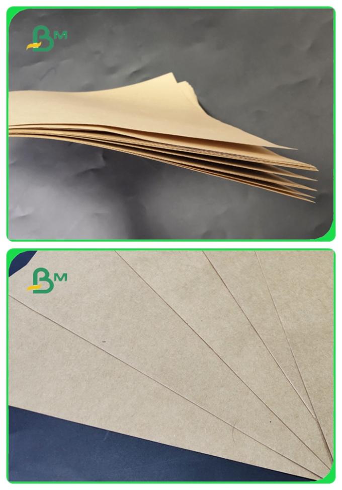 Brown Color Recycled Pulp Kraft Liner Paper SGS Approved In Sheets Or Rolls