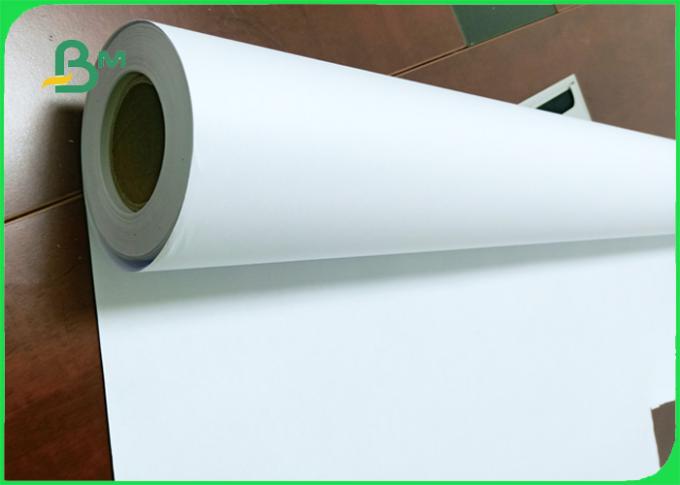 Width 24 / 36 Inch Wood Pulp Smooth Inkjet Plotter Paper For Garments Industry