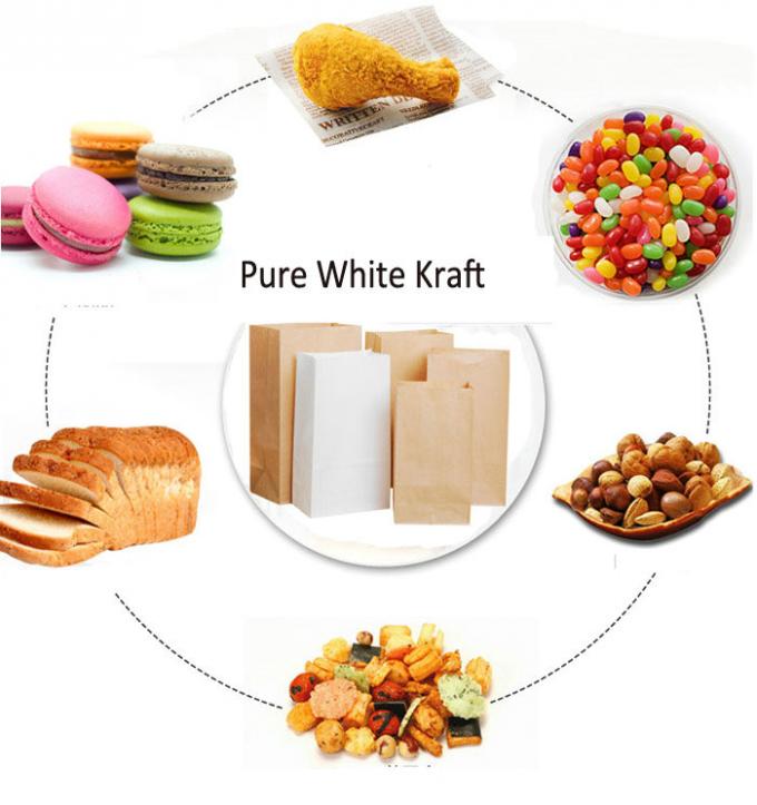 Food Grade White Kraft Paper 120g Pure Bleached Sack Craft Paper Roll