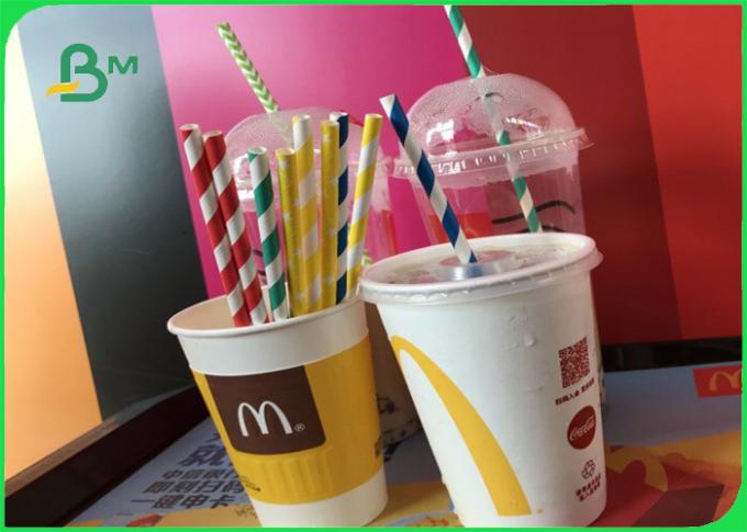 Biodegradable Colorful Straw Paper 60g Rolls 550mm Kraft Paper 15mm