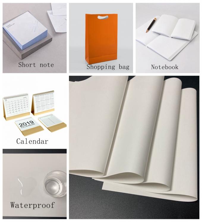 Biodegradable Waterproof 144g 168g Stone Paper For Making Outdoor Notebook