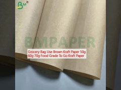 Grocery Bag Use Brown Kraft Paper 50g 60g 70g Food Grade To Go Kraft Paper