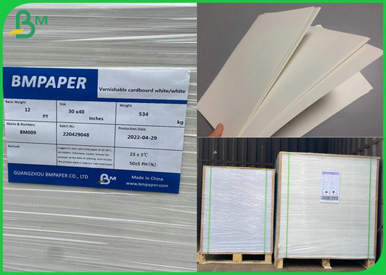 12PT 14PT 16PT Varnishable Cardboard White / White For Pharmaceutical Uses