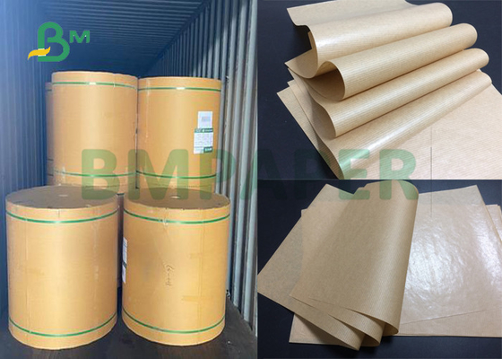 70 x 100cm 50Gr 55Gr 60Gr Brown Color Ribbed Kraft Paper Roll To Bread Packaging Bag