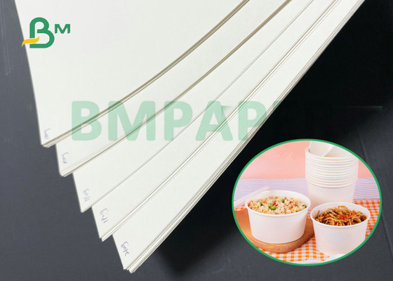 Eco - friendly 260GSM 270GSM White Bowl Paper With Single Side PE Coating
