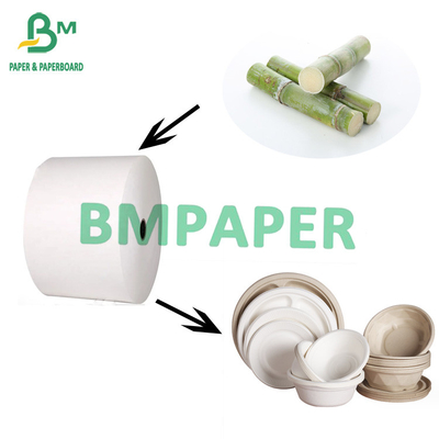 Food Grade Sugar Cane Bagasse Paper Biodegradable Sugarcane Fiber Paper Natural Color Raw Material 90g - 320g