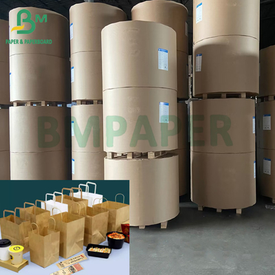 Recyclable 65 - 150 GSM Brown Extensible Carrie Bag Paper Roll