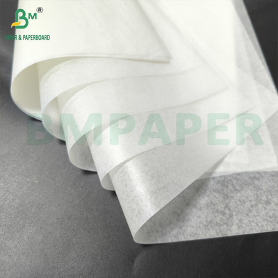40 GSM White Waxed Paper Rolls Waxed On Both Sides Grease Resistant