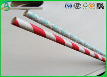 60gsm 120gsm 100% Virgin Wood Pulp Straw Paper Rolls , Eco - Friendly Paper