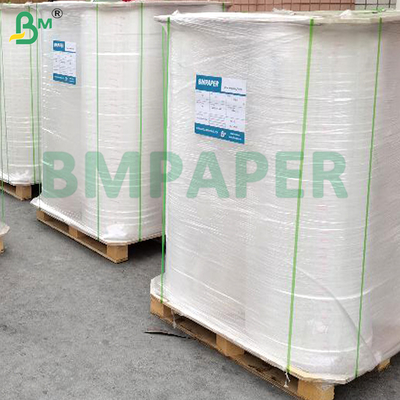 24gsm White Printed Eco Straw Wrapped Paper Food Paper 22mm 5000m For Straw Packaging