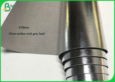 0.55mm 0.7mm Thick Untearable Silver Surface Fabric Washable Kraft Paper In Roll