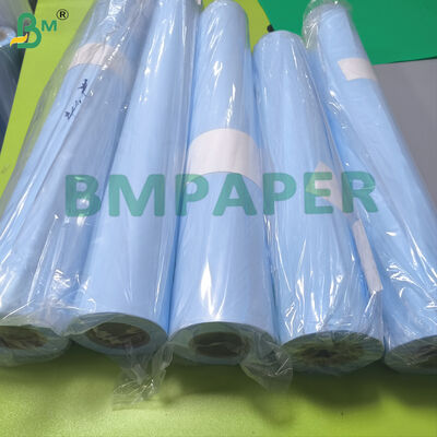 Bright Blue Color Dual Sided Paper Roll 80gsm for Architectural