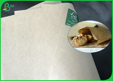 Biodegradable 40gsm 50gsm 60gsm Brown Food Grade Wrapping Paper For Street Food Pakages