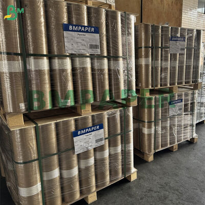 60gsm Brown Striped Kraft Wrapping Paper High Tensile Strength 50cm x 125m