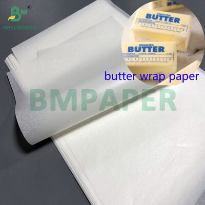 40gsm 50gsm 100% Grease Resistant Butter Wrap Paper For Packaging Butter 12 x 12 Inch