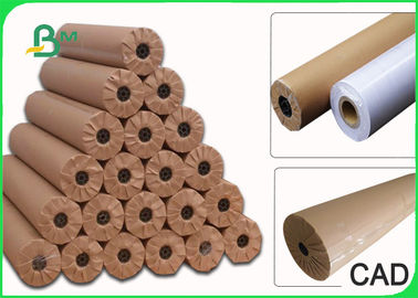 24''  36 " × 50m Plain CAD Drawing Paper Roll For Apparel Factory 80GSM