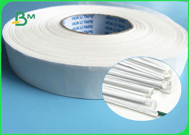 29mm 32mm 35mm 25gsm 28gsm White Food Grade Paper Roll For Wrapping Drinking Straws