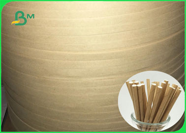 100% Harmless Food Grade Brown Straw Paper Roll 13.5mm 14mm 15mm Roll Width