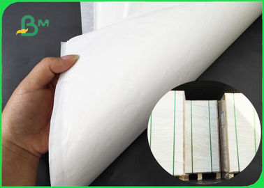 White Color One Side Glossy Kraft Paper Innoxious 30GSM 70CM 90CM 100CM