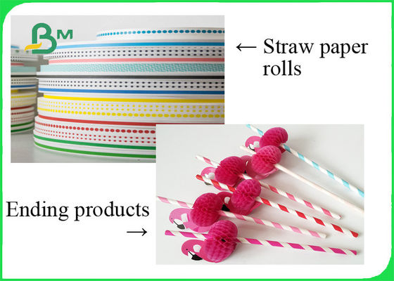 100% Food Grade Pink Straw Paper Rolls 60GSM With FDA Harmless And Innoxious