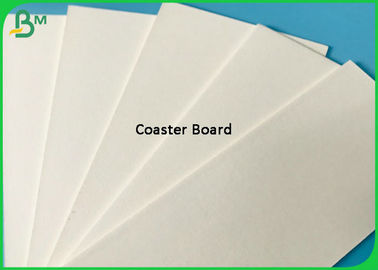 Uncoated 220G 270G 320G 350G White Coaster Paper / Absorbent Paper 0.4mm - 2mm Thick