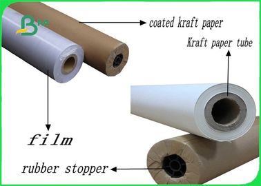 48 Inch 20lb / 75gsm Eco - Friendly Safe Strength Plotter Paper Roll For Hp Printer