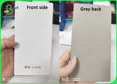 White Laminated Sheet Boards Grey Back 2.0mm For Packaging Box